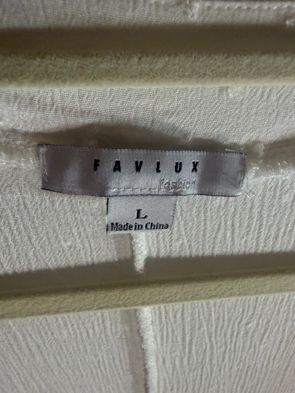 FAVLUX White Textured Knit Short Sleeve Kimono with Pockets - Picture 2 of 3